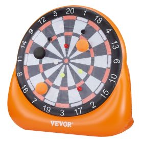 VEVOR Inflatable Soccer Dart Board, over 6 ft High Giant Soccer Dart Board with 4 Kick Balls, 12 Tennis and Air Pump, 3-Min Setup