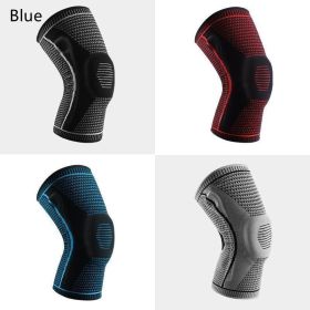 Knee Pads For Sport Knee  Silicone Spring Patella Protector (Option: Blue-2XL-1PCS)