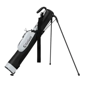 Portable Golf Carry Bag - Dual Carrying (Shoulder Strap+Top Handle), Zippered Pocket+Bottle Holder-Grey + Black (Option: defaulttitle)