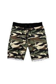 WeRaw Cut Sweat Shorts (Color: WOOD CAMO, size: M)