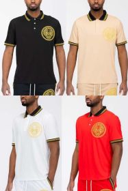 Lion Head Polo Shirt (Color: White, size: 2XL)