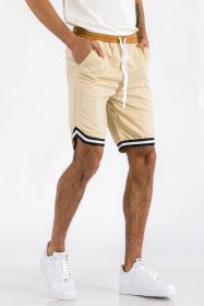 Solid Athletic Basketball Sports Shorts (Color: KHAKI, size: S)