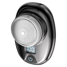 Portable Electric Shaver with LED Digital Display Type-C Rechargeable Electric Razor for Men Electric Beard Trimmer for Home Office Travel Car (Color: Black)