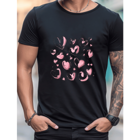 Celebrate in Style with This 100% Cotton Men's Valentine's Day Tee (Style: 80)