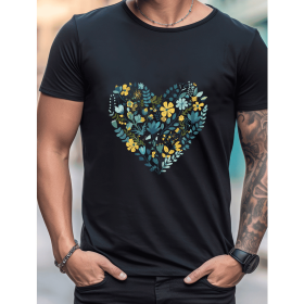 Celebrate in Style with This 100% Cotton Men's Valentine's Day Tee (Style: 93)