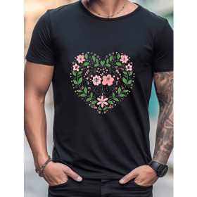 Celebrate in Style with This 100% Cotton Men's Valentine's Day Tee (Style: 84)