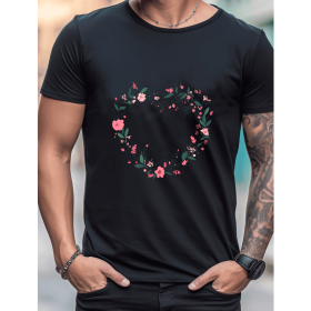 Celebrate in Style with This 100% Cotton Men's Valentine's Day Tee (Style: 61)