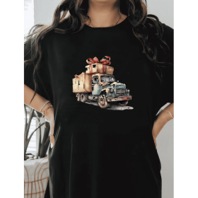 Casual Women's Cotton T-Shirt with Bow Detail - Trendy and Comfortable for Every Season (Style: 191)