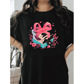 Casual Women's Cotton T-Shirt with Bow Detail - Trendy and Comfortable for Every Season (Style: 235)