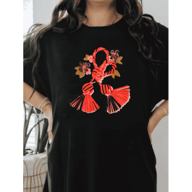 Casual Women's Cotton T-Shirt with Bow Detail - Trendy and Comfortable for Every Season (Style: 238)