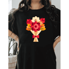 Casual Women's Cotton T-Shirt with Bow Detail - Trendy and Comfortable for Every Season (Style: 267)