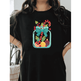 Casual Women's Cotton T-Shirt with Bow Detail - Trendy and Comfortable for Every Season (Style: 282)