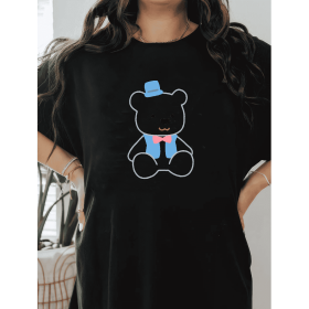 Casual Women's Cotton T-Shirt with Bow Detail - Trendy and Comfortable for Every Season (Style: 206)