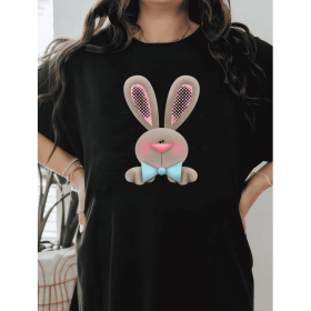 Casual Women's Cotton T-Shirt with Bow Detail - Trendy and Comfortable for Every Season (Style: 189)