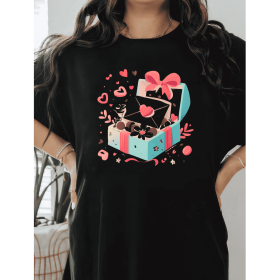 Casual Women's Cotton T-Shirt with Bow Detail - Trendy and Comfortable for Every Season (Style: 226)