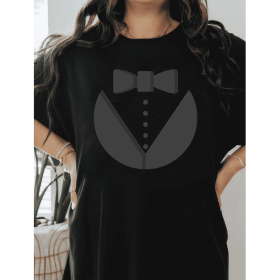 Casual Women's Cotton T-Shirt with Bow Detail - Trendy and Comfortable for Every Season (Style: 220)