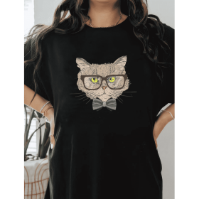 Casual Women's Cotton T-Shirt with Bow Detail - Trendy and Comfortable for Every Season (Style: 299)